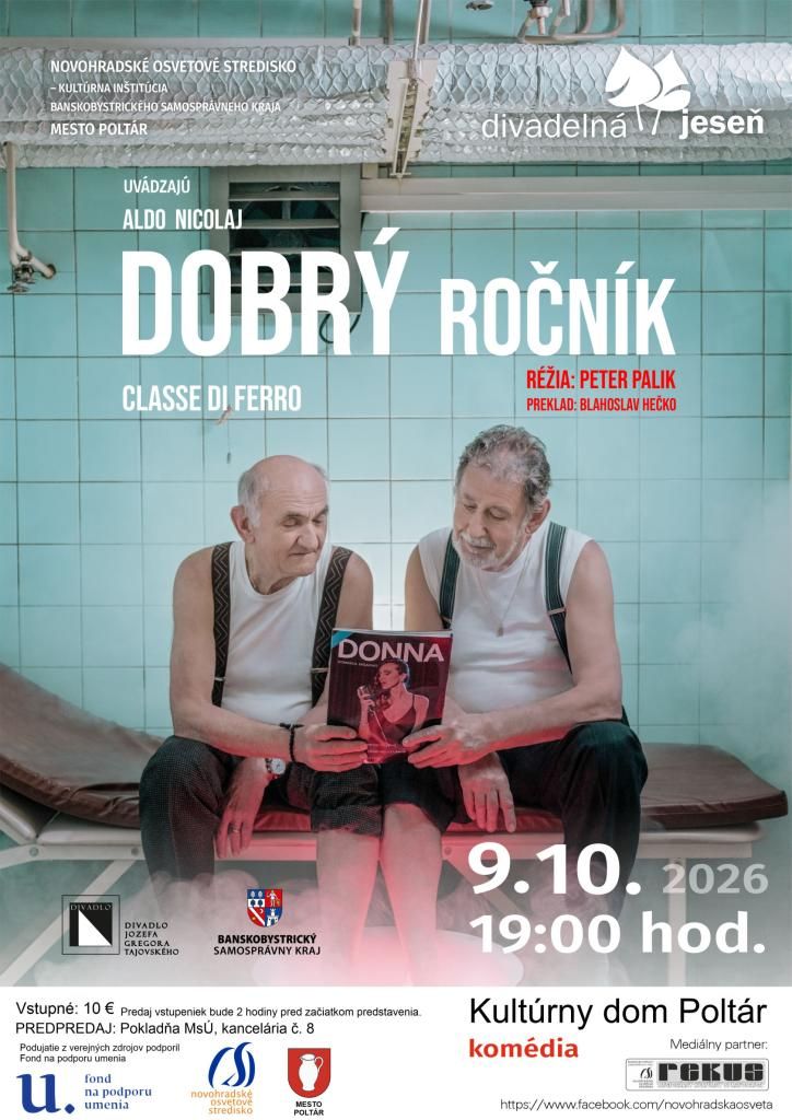 Divadelná jeseň prinesie do Poltára komédiu Dobrý ročník