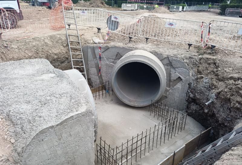 Zaragoza ultima la gran red de saneamiento del Parque del Tío Jorge y prepara el terreno para las nuevas pavimentaciones