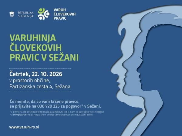 Varuhinja s sodelavci 22. oktobra v Sežani na voljo za pomoč pri uveljavljanju pravic