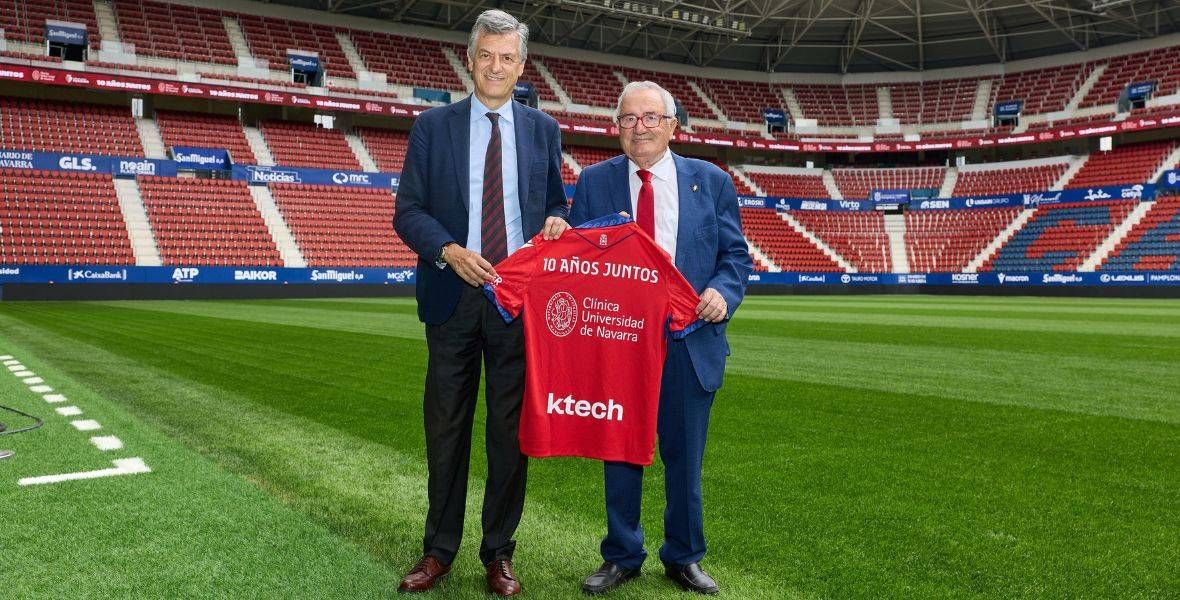 Osasuna y la Clínica Universidad de Navarra renuevan hasta 2029 una colaboración médica que cumple diez años