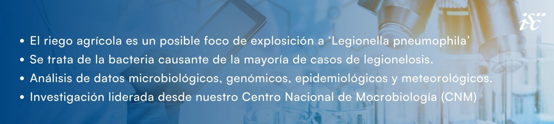 Las aguas de sistemas de riego agrícola pueden ser un reservorio ambiental de la bacteria causante de la legionelosis