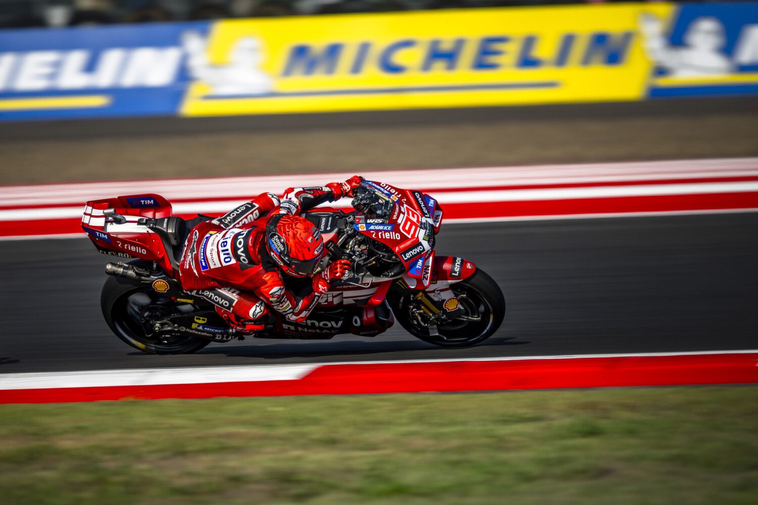 Marc Márquez and the Ducati Lenovo Team wrap up the Grand Prix of Indonesia with a sixth-place finish. Francesco Bagnaia crashes out on lap six
