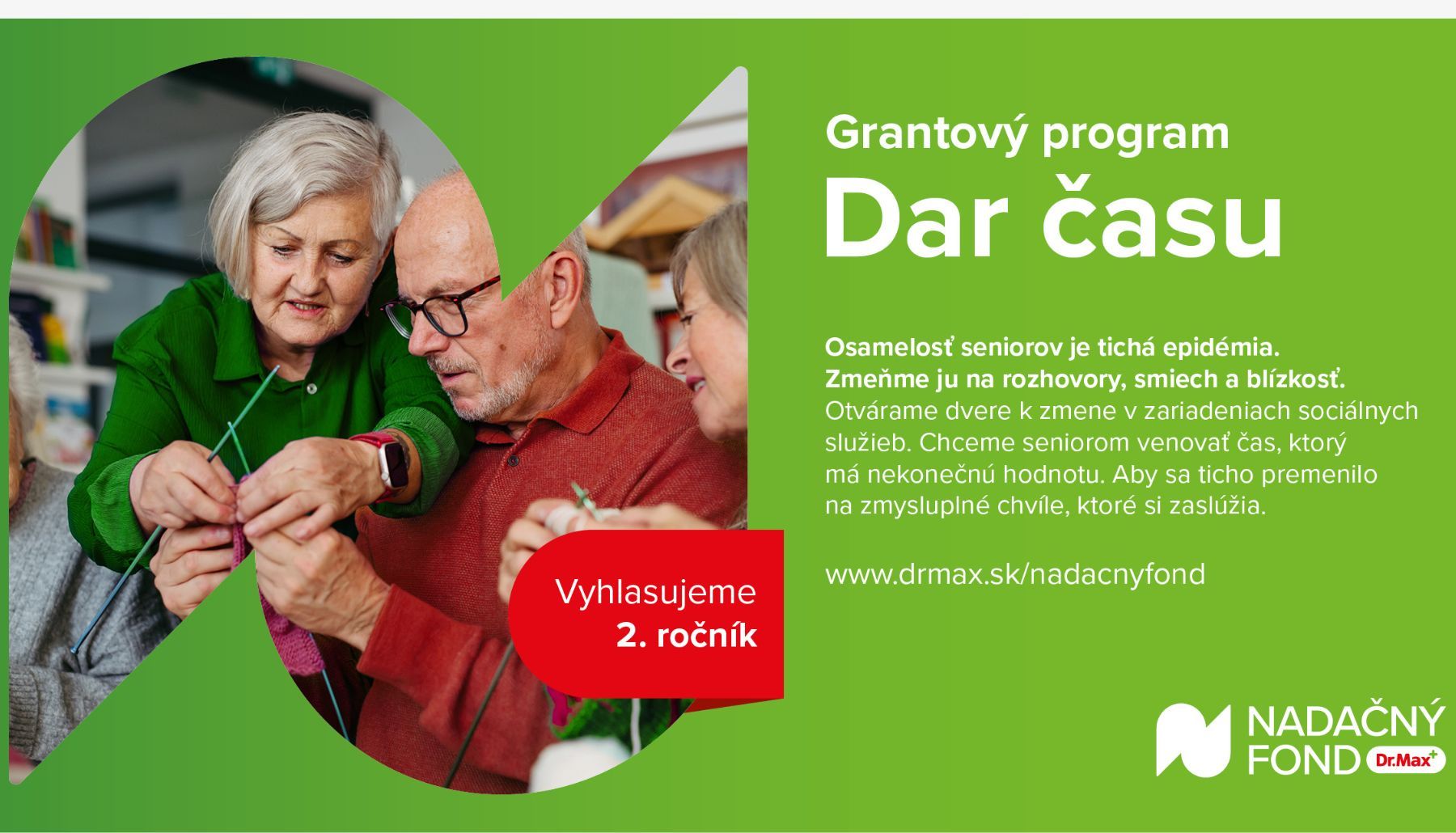 Program Dar času Nadačného fondu Dr. Max pokračuje v podpore znižovania osamelosti seniorov v zariadeniach