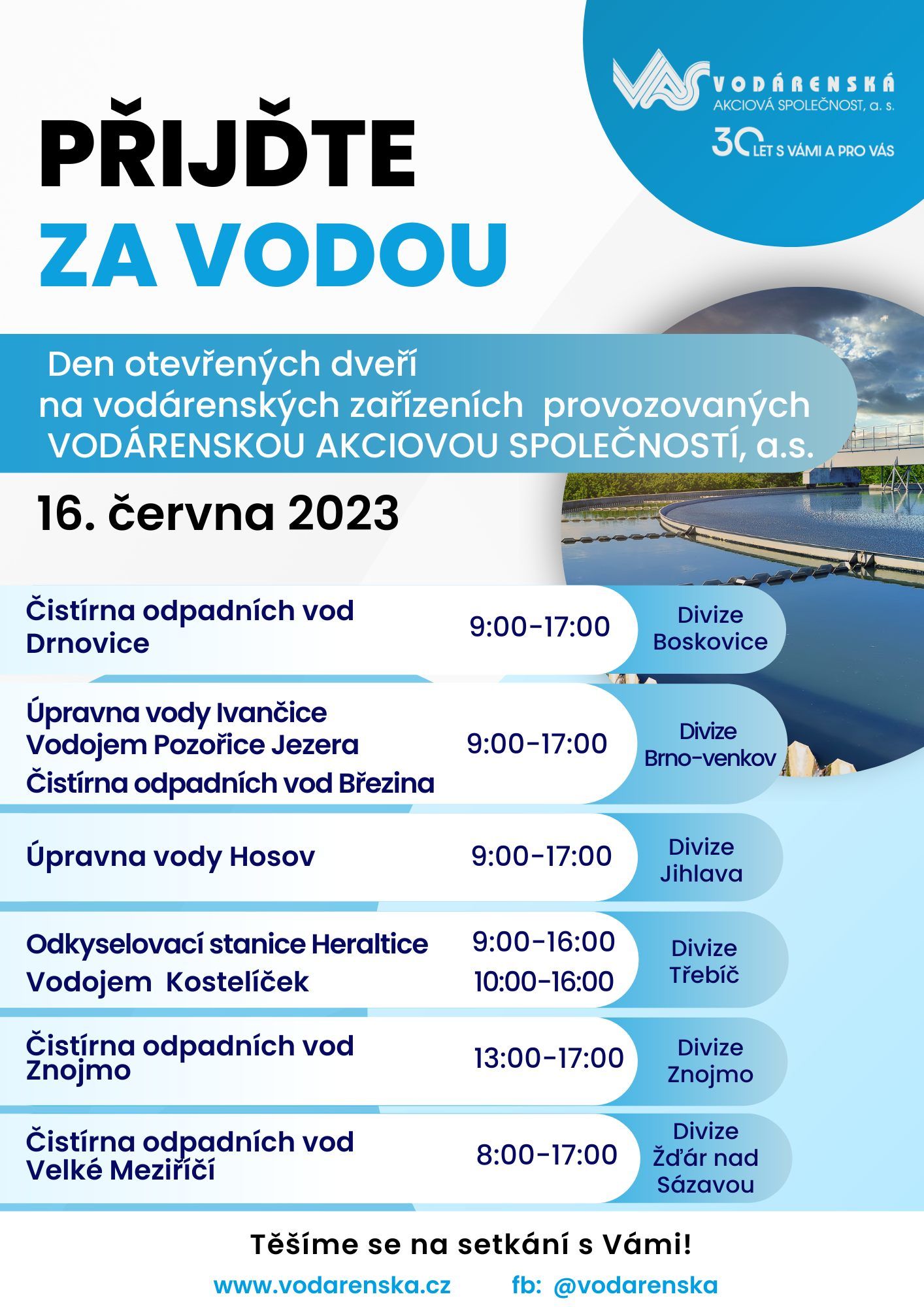 Vydejte se za námi na vodárenské objekty