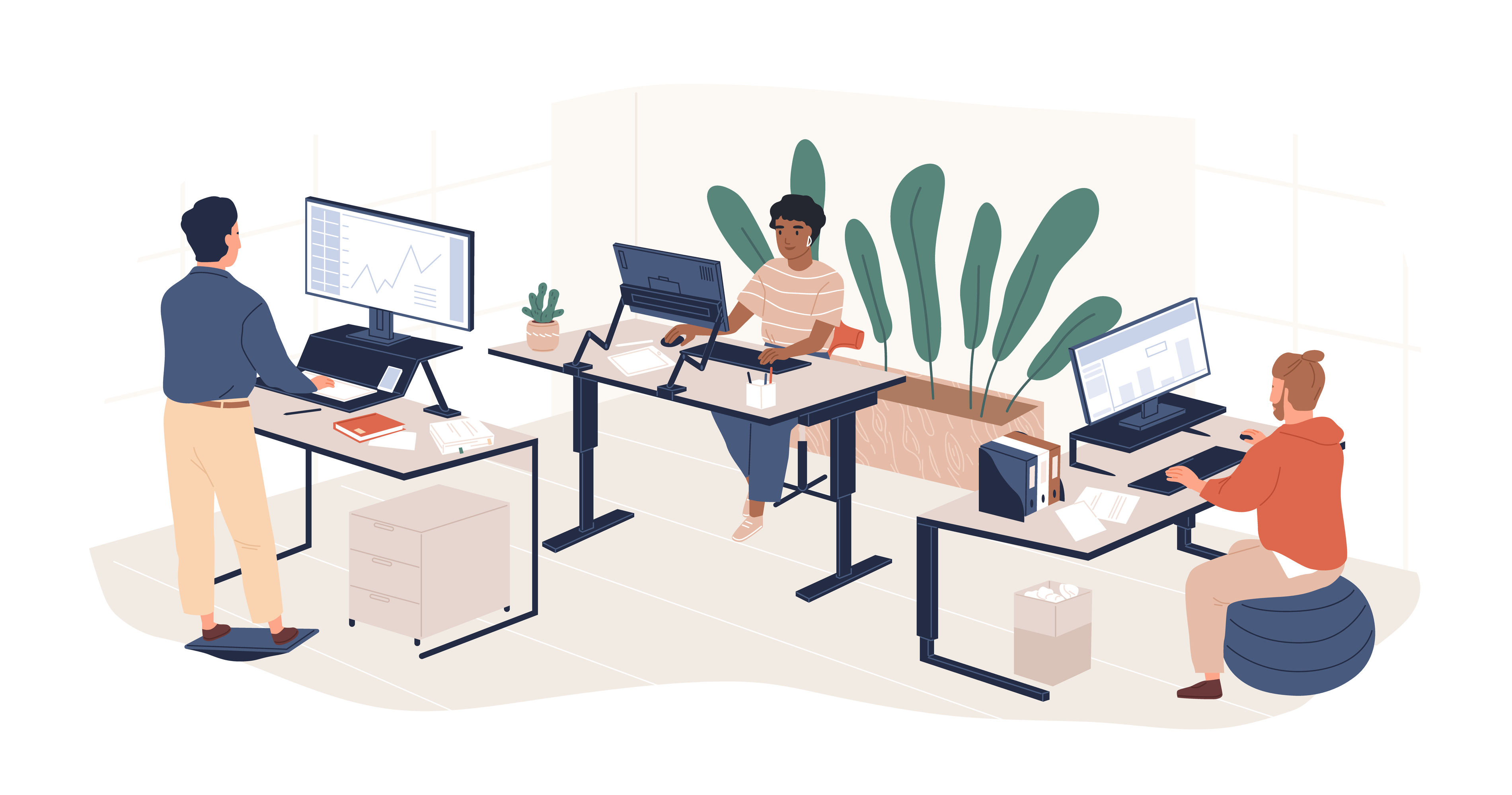 Při výbavě kanceláří hraje roli ergonomie, světlo, ale třeba i feng-šuej