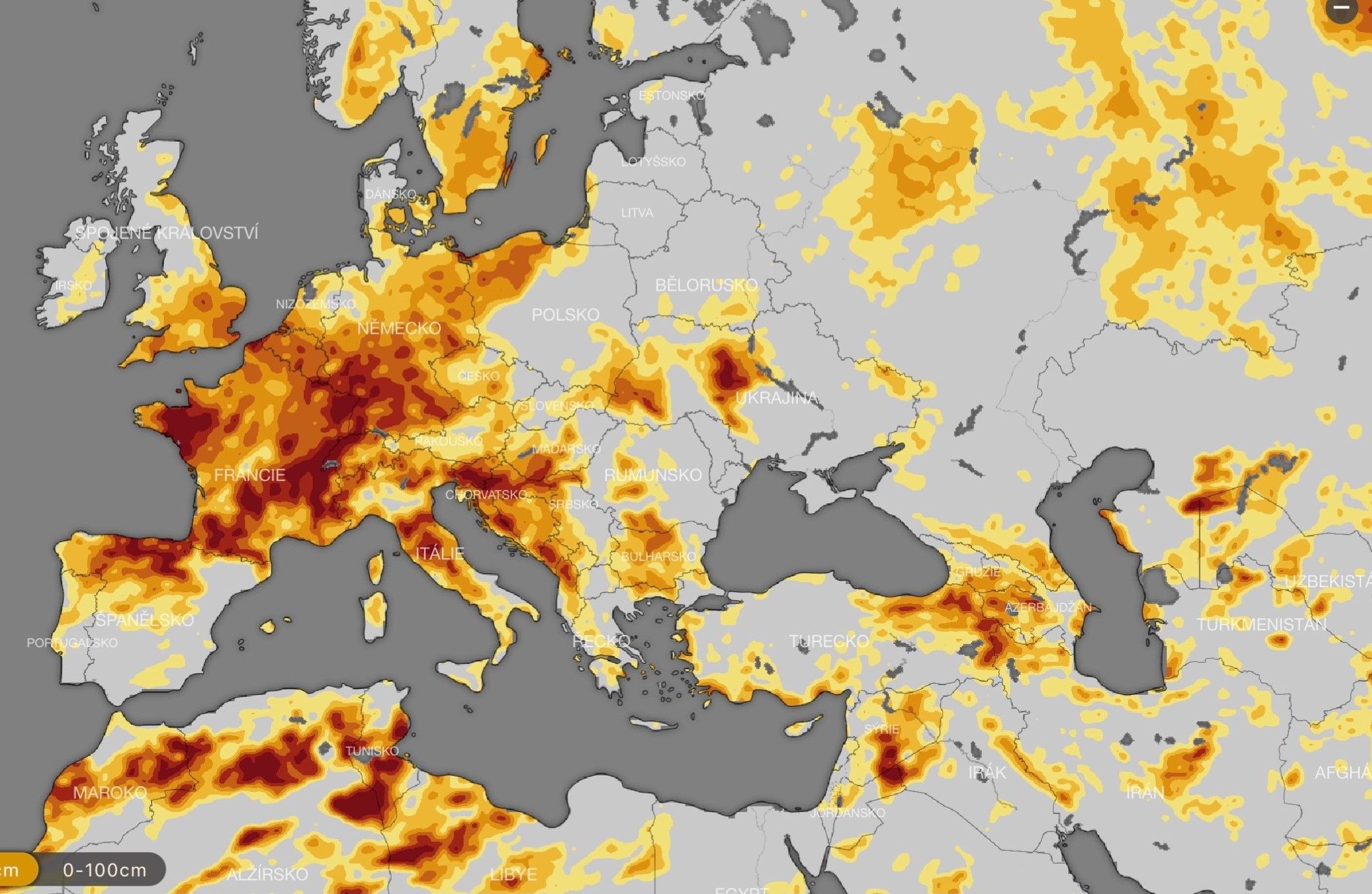 Mapová prohlížečka Windy.com nově součástí Intersucha