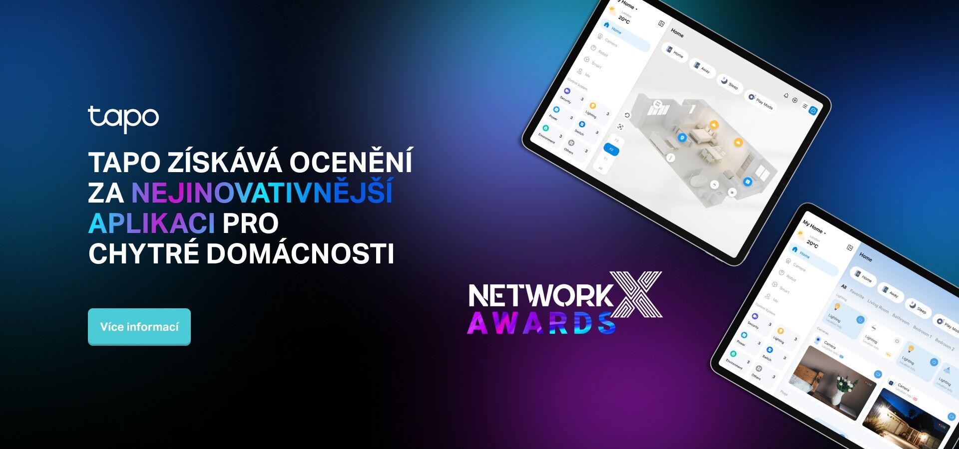 Network X Awards 2023: Tapo získává prestižní cenu za nejinovativnější aplikaci pro chytré domácnosti