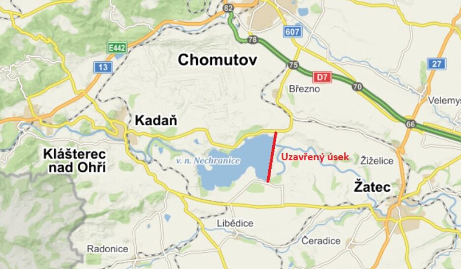 Plánovaná uzavírka silnice po koruně hráze Nechranic