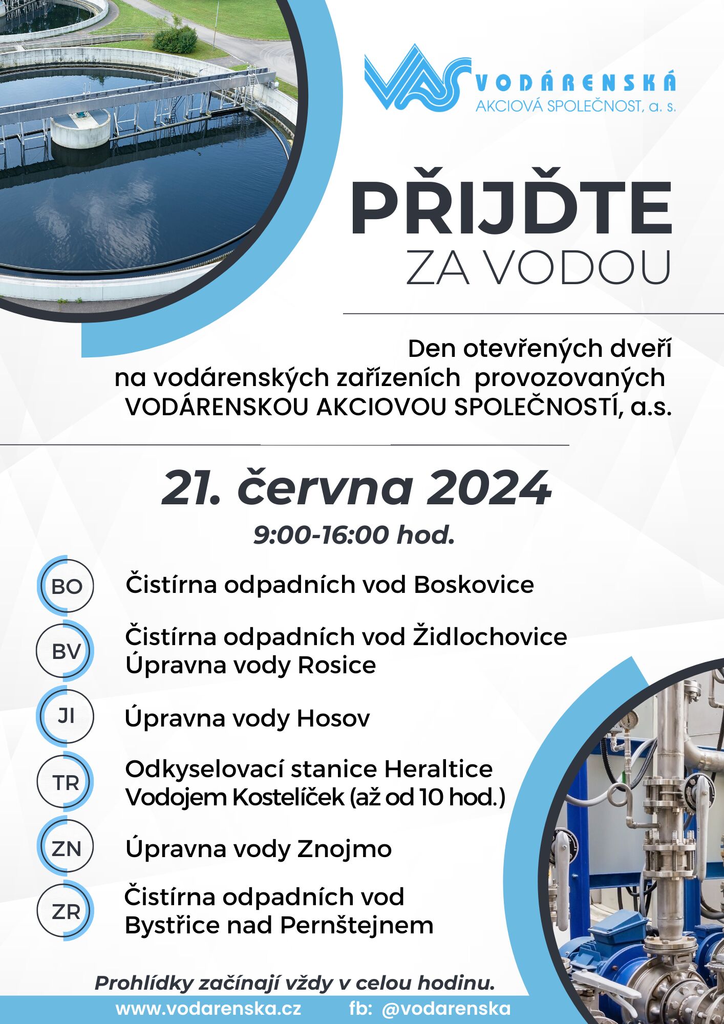 Vodárenské objekty se otevřou veřejnosti