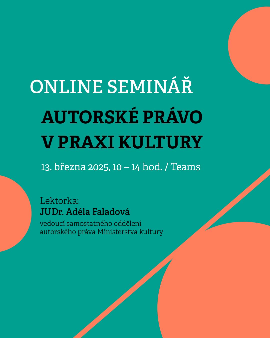 Online seminář Autorské právo v praxi kultury
