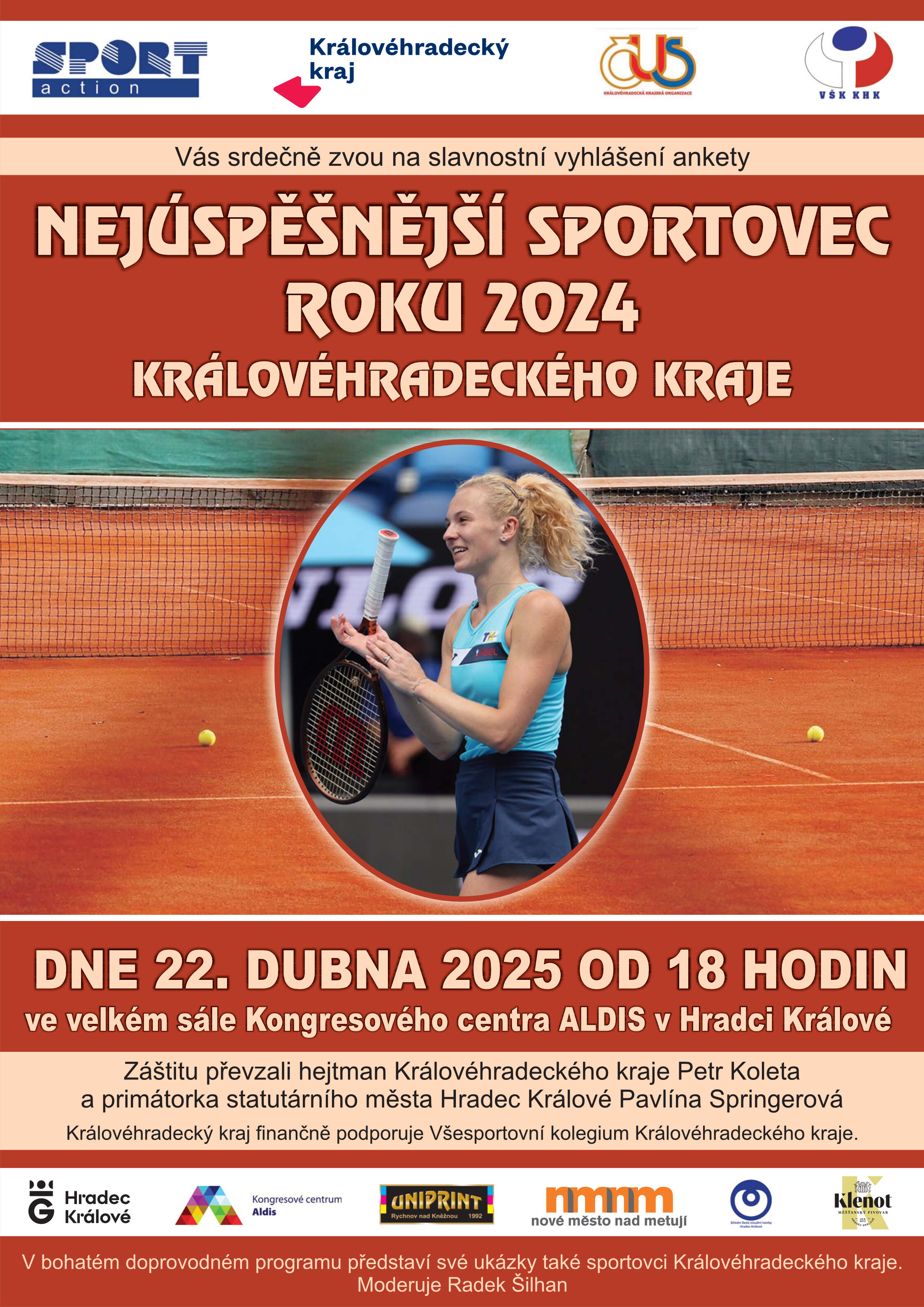 Svátek sportu v Hradci Králové: Vyhlášení ankety Nejlepší sportovec Královéhradeckého kraje za rok 2024