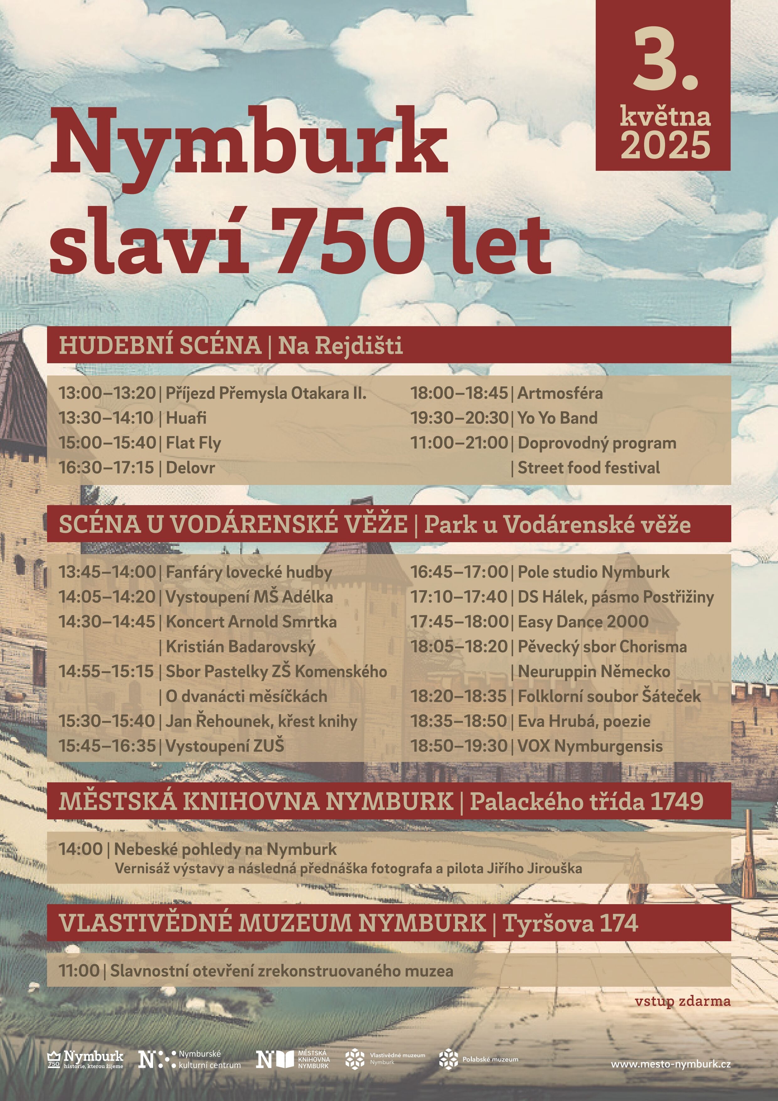Nymburk slaví 750 let – oslavy pro všechny generace