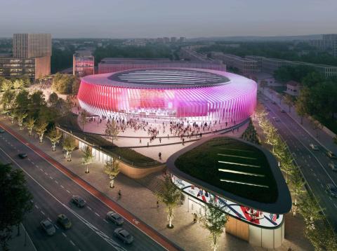 Prezentace architektů vítězného návrhu na Centrum míčových sportů